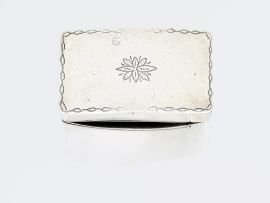 A Cape silver snuff box, Johannes Combrink, first half 19th century