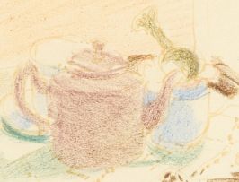Wolf Kibel; Still Life with Cups and Teapot