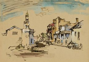 Gregoire Boonzaier; Street with Malay Mosque