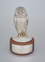 An Elizabeth II silver owl, William Comyns & Sons Ltd, London, 1965