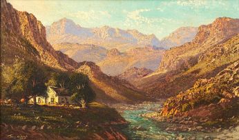 Tinus de Jongh; A River Through the Mountains