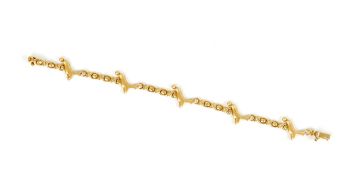 An Italian 18ct gold and diamond bracelet