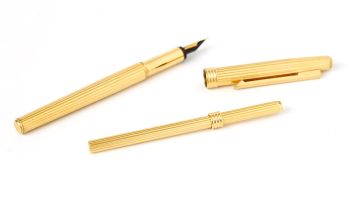 A gold-plated fountain pen, Christian Dior