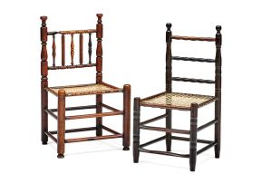 A fruitwood tolletjie chair, 19th century