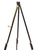 A Windsor and Newton mahogany and brass-bound tripod travelling easel, early 20th century