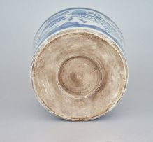 A Chinese blue and white jardinière, modern