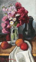David Botha; Still Life with Flowers and Fruit