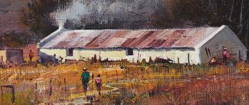 Mel Brigg; Landscape with Farm Buildings