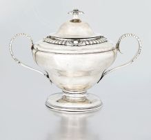 A Cape silver two-handled sugar bowl and cover, Lawrence Holme Twentyman, first half 19th century