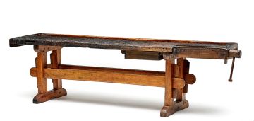 A yellowwood and fruitwood work bench, 19th century