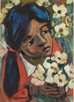 Hennie Niemann Snr; Girl with Flowers
