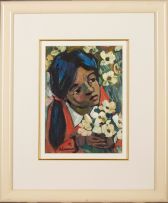 Hennie Niemann Snr; Girl with Flowers