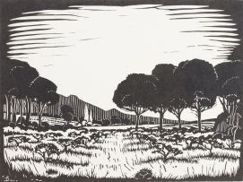 David Botha; Cape Dutch Homestead; Landscape with Trees, two