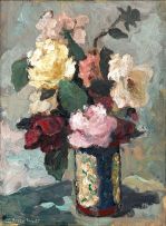 Alexander Rose-Innes; Still Life with Roses in a Vase