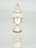 An Edward VII silver caster, Haseler Brothers, Chester, 1905