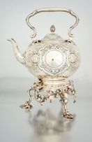 A Sheffield-plate kettle-on-stand, 19th century