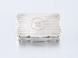 A Victorian silver snuff box, Nathaniel Mills, Birmingham, 1846
