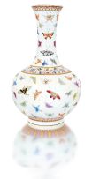 A Chinese famille-rose 'butterfly' vase, Qing Dynasty, Guangxu (1875-1908)