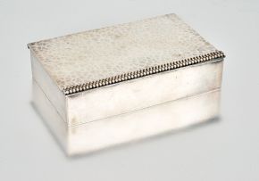 A French silvered-metal box, Jean Després (1889-1980)