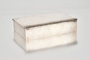 A French silvered-metal box, Jean Després (1889-1980)