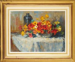 Dino Paravano; Still Life with Nasturtiums