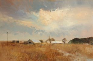 Christopher Tugwell; Landscape with Farm Buildings