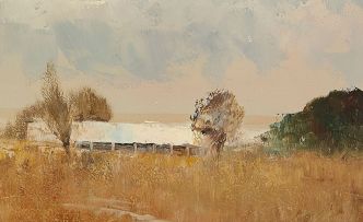 Christopher Tugwell; Landscape with Farm Buildings