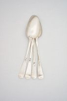 Four Cape silver Old English pattern table spoons, Johannes Combrink, late 18th/early 19th century