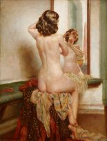 Gladstone (William Ewart) Solomon; Girl at the Mirror