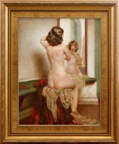 Gladstone (William Ewart) Solomon; Girl at the Mirror