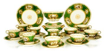 A Victorian Staffordshire part tea set