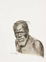Gerard Bhengu; Old Man with Headwear