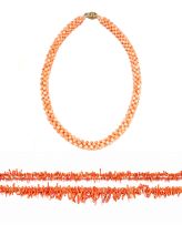 Angelskin coral necklace