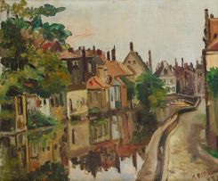 Annemarie Oppenheim; Canal Scene