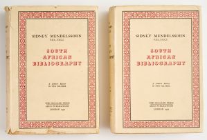 Mendelssohn, Sidney; South African Bibliography, two volumes
