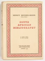 Mendelssohn, Sidney; South African Bibliography, two volumes