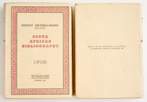 Mendelssohn, Sidney; South African Bibliography, two volumes