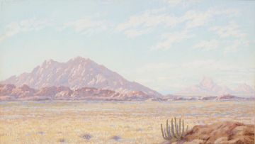Johannes Blatt; Landscape with Mountain