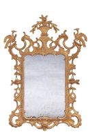 A George III style giltwood looking glass, 19th century