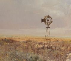 Christopher Tugwell; Landscape with Windmill