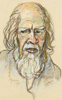 Gregoire Boonzaier; Self-portrait, Bushybeard!