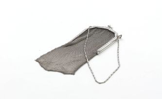 Dutch silver mesh purse, with import marks for S Ltd, Glasgow, 1923