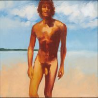 Andrew Verster; Nude on Sandy Beach