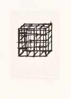 William Kentridge; Cage, from the Rebus Series