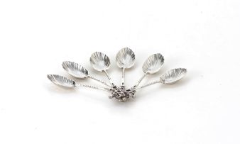 A set of six Victorian silver teaspoons, George Maudsley Jackson, London, 1896