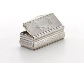 An Austro-Hungarian silver snuff box, maker's mark HP, Prague, 1867-1871, .800 standard