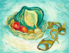 Alexis Preller; Still Life with Sandals and Fruit