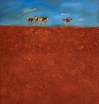 Gail Catlin; Landscape with Cows