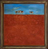 Gail Catlin; Landscape with Cows