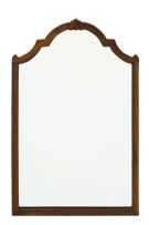 A fruitwood hall mirror, 20th century